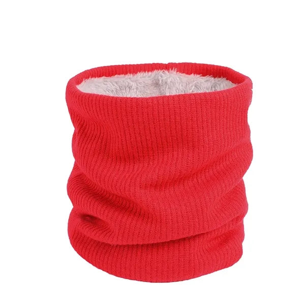 Unisex Thermal Knitted Fleece Lined Gaiter Scarf