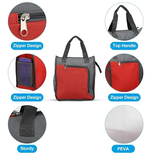 Portable insulated lunch bag for Work School picnic