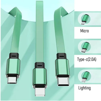 Bamboo 3 in 1 fast charging retractable data cable