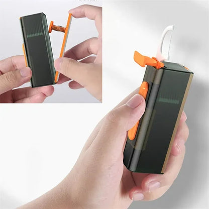 Portable Dental Floss Dispenser with Mirror