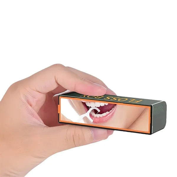 Portable Dental Floss Dispenser with Mirror