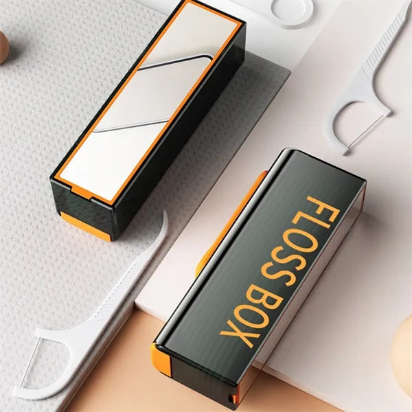 Portable Dental Floss Dispenser with Mirror