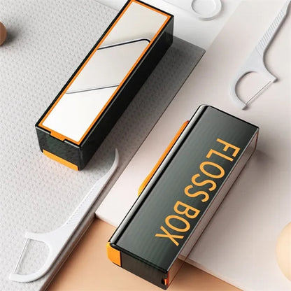 Portable Dental Floss Dispenser with Mirror