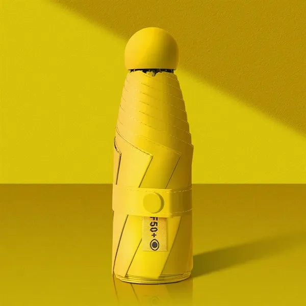 Mini Windproof Sun & Rain Pocket Umbrella With Case