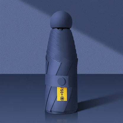 Mini Windproof Sun & Rain Pocket Umbrella With Case