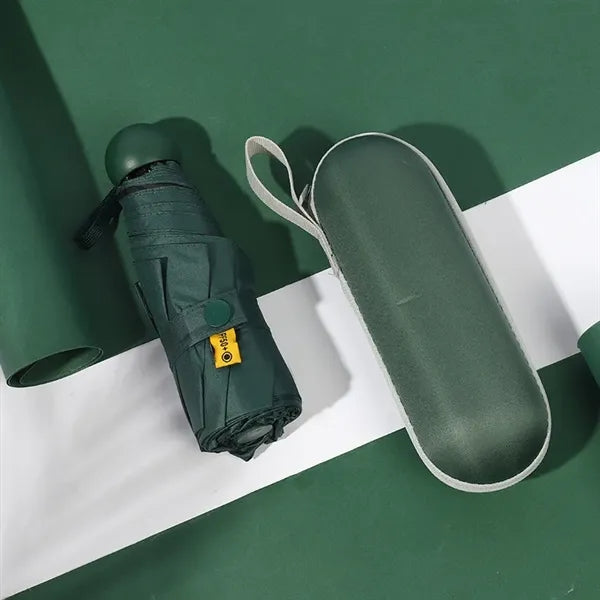 Mini Windproof Sun & Rain Pocket Umbrella With Case