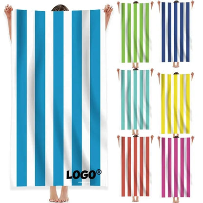 Towel Quick Drying Striped Printed Microfiber Beach