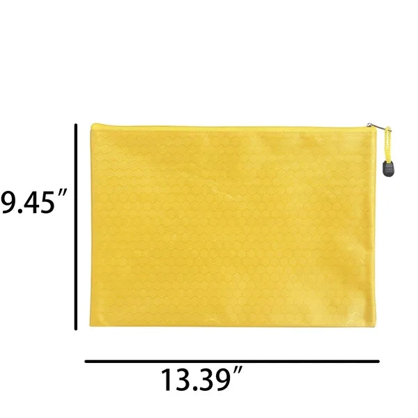 A4 Waterproof Thickened Canvas Zipper Stationery Bag
