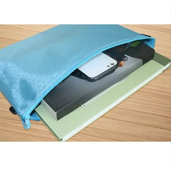A4 Waterproof Thickened Canvas Zipper Stationery Bag