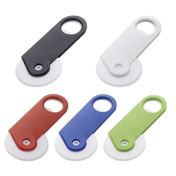 Pizza Cutter Idler Wheel With Stainless Steel Bottle Opener