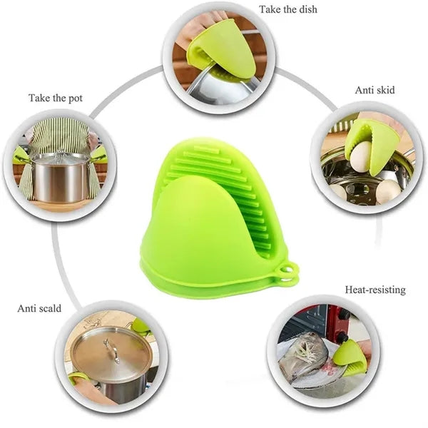 Heat Resistant Silicone Cooking Oven Mitts Gloves