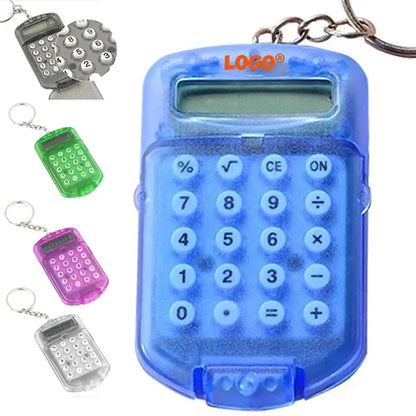 Portable Mini Pocket Electronic Calculator Key Ring Keychain
