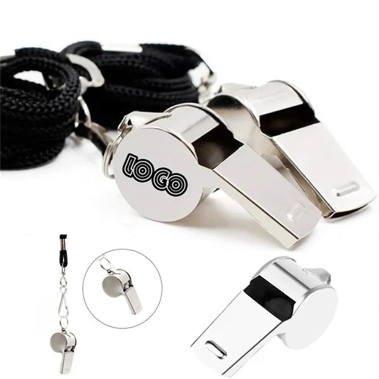 Stainless Steel Whistle With Lanyard Outdoor Survival