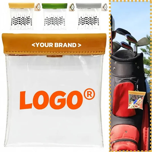 Transparent Sports Golf Tee Divot Ball Marker Pouch