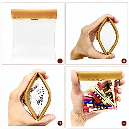 Transparent Sports Golf Tee Divot Ball Marker Pouch