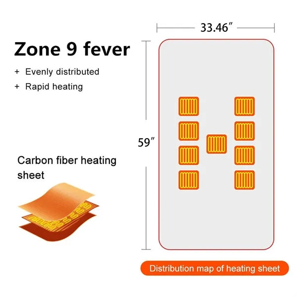 Rechargeable Ribbed Flannel Heated Blanket Electric Throw