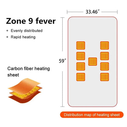 Rechargeable Ribbed Flannel Heated Blanket Electric Throw