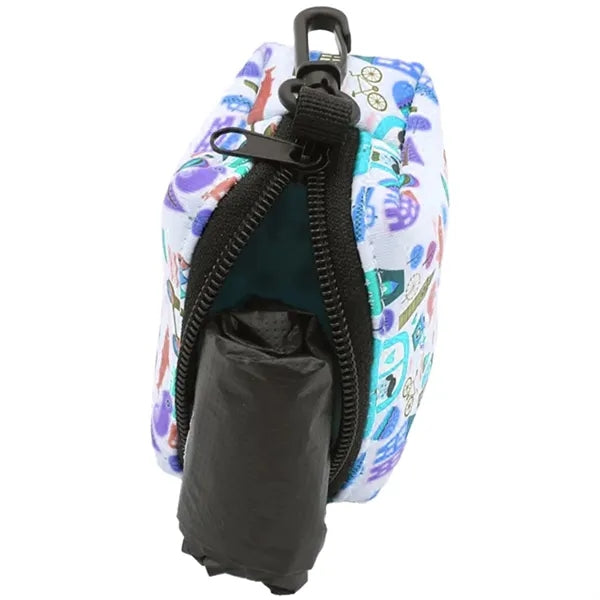 Pet Poop Waste Bag Dispenser with Metal Carabiner
