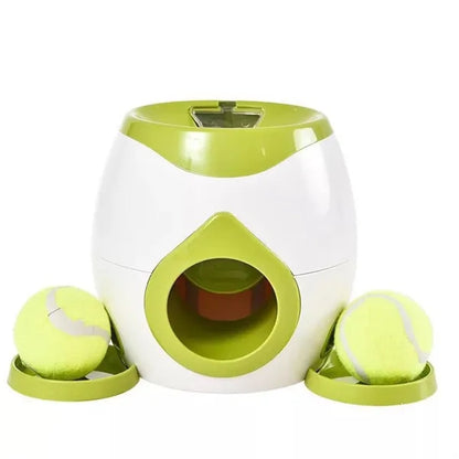 Automatic Tennis Launcher Dog Feeder Toy Treat Dispenser