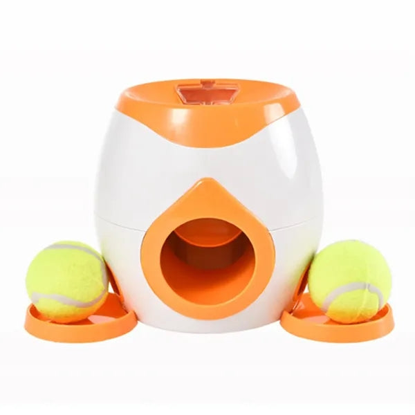 Automatic Tennis Launcher Dog Feeder Toy Treat Dispenser