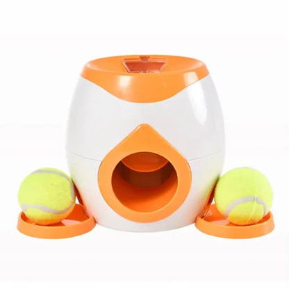 Automatic Tennis Launcher Dog Feeder Toy Treat Dispenser