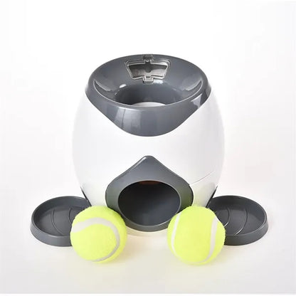 Automatic Tennis Launcher Dog Feeder Toy Treat Dispenser