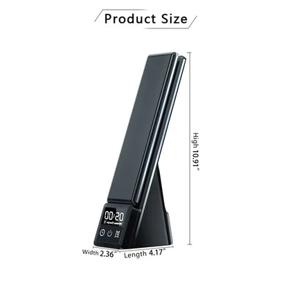 Wireless Charging LED Alarm Clock Eye Lamp Cell Phone Holder