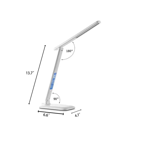 Wireless Charging Led Desk Lamp Lcd Screen Alarm Clock