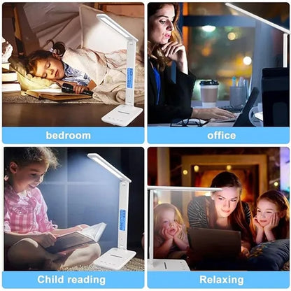 Wireless Charging Led Desk Lamp Lcd Screen Alarm Clock