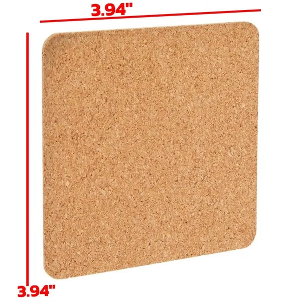 Customizable Cork Coasters Square