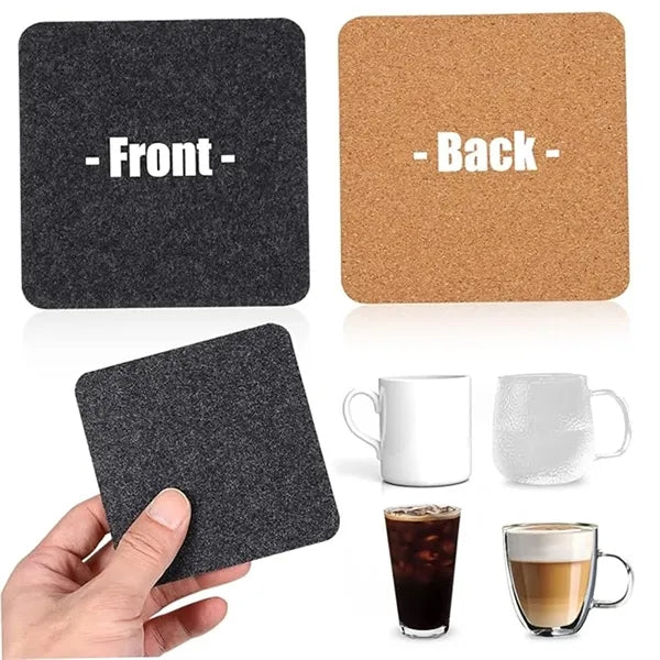 Customizable Cork Coasters Square