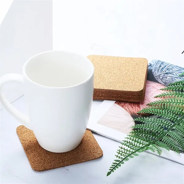 Customizable Cork Coasters Square