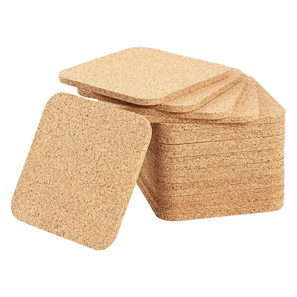 Customizable Cork Coasters Square