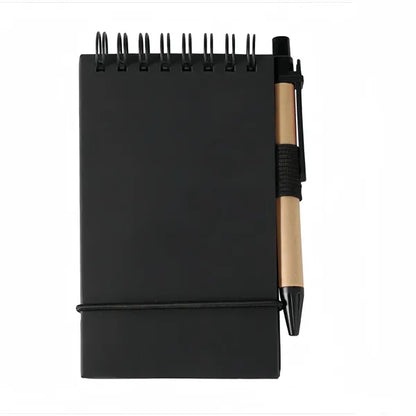 Pocket Kraft Paper Spiral Notebook with Pen Kit