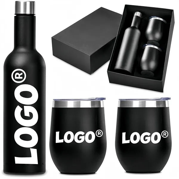 Set Double Wall Insulated Travel Thermos Mugs Gift