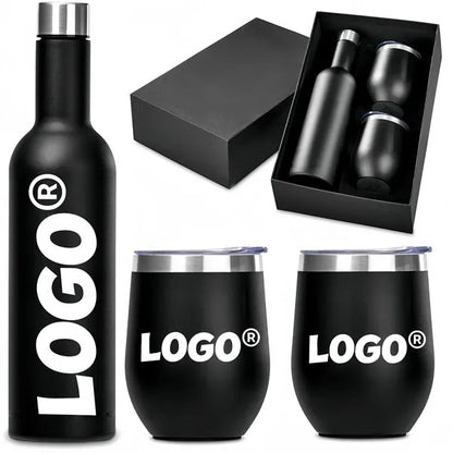 Set Double Wall Insulated Travel Thermos Mugs Gift