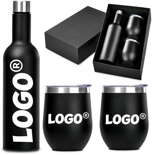 Set Double Wall Insulated Travel Thermos Mugs Gift
