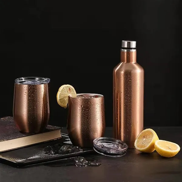 Set Double Wall Insulated Travel Thermos Mugs Gift