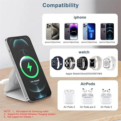 Wireless Charger 3in1 Fast Charging Base