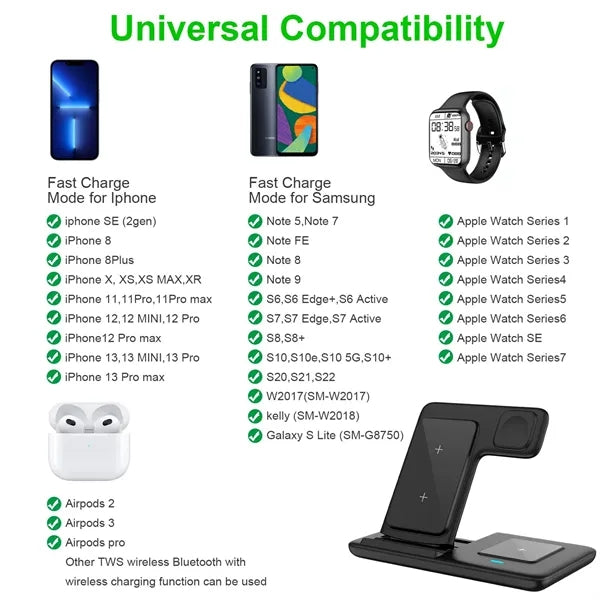 Wireless Charger Stand Fast Charging Dock Location