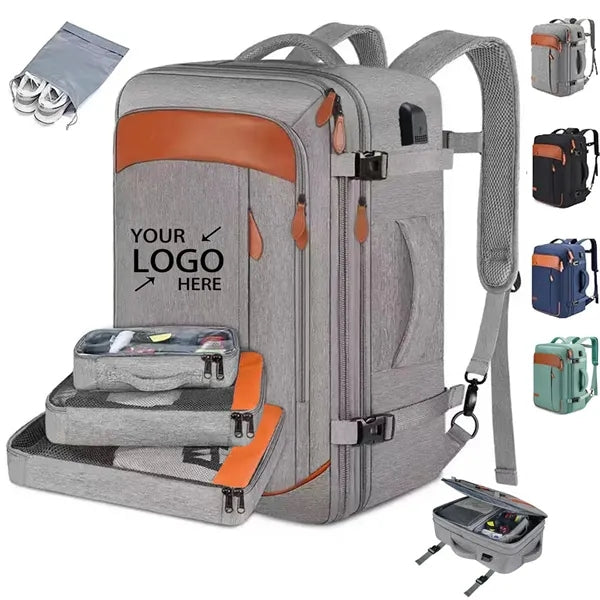 40L Luggage Travelers Bag Backpack With 4 Packing Cubes