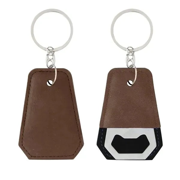 Bottle Opener With Key Chain Leather