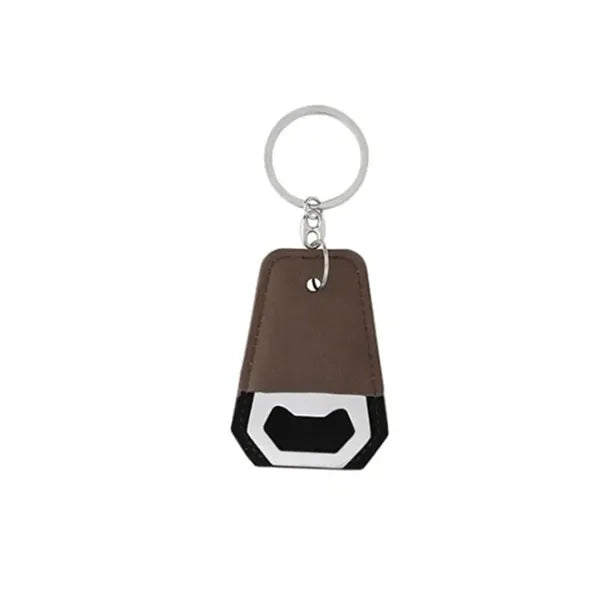 Bottle Opener With Key Chain Leather