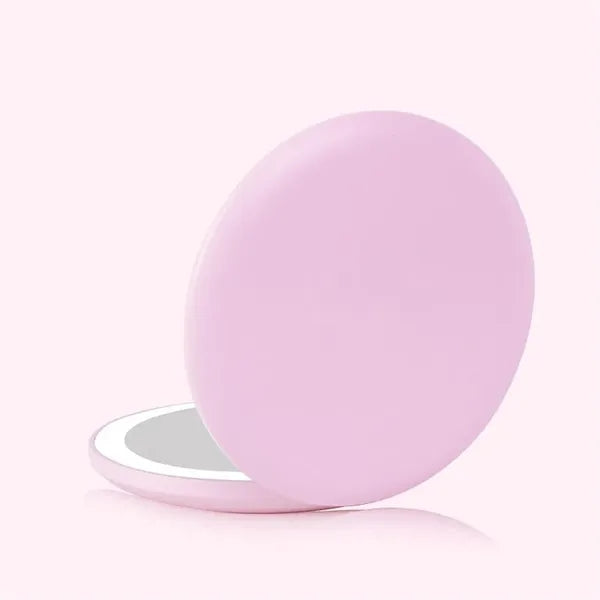 LED rechargeable light round mirror Compact