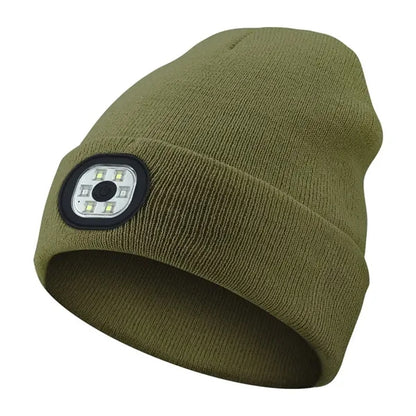 Knitted Beanie Hat with LED Light
