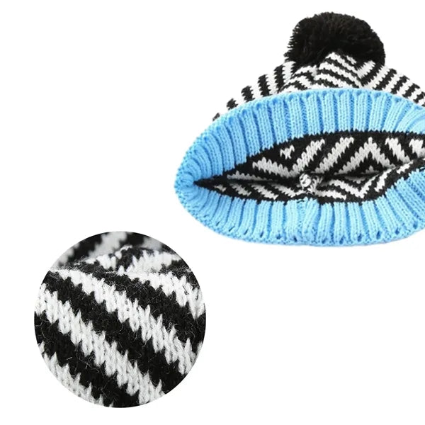 Autumn And Winter Children'S Warm Knitted Scarf Set