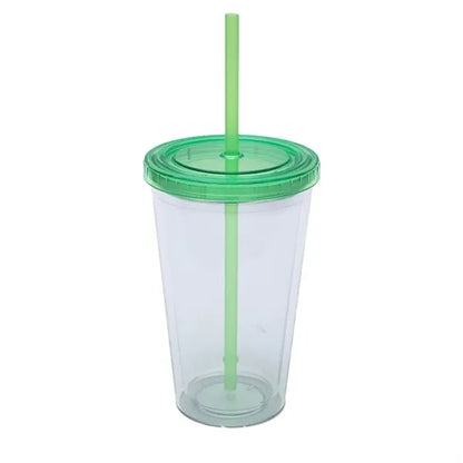 16OZ Classic Transparent Insulated Double Wall Tumbler Cup