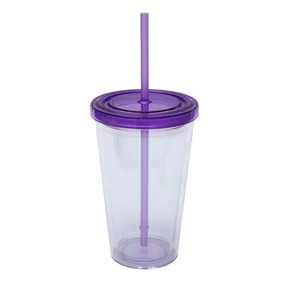 16OZ Classic Transparent Insulated Double Wall Tumbler Cup