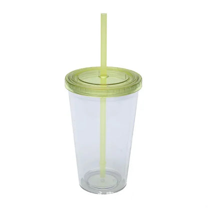 16OZ Classic Transparent Insulated Double Wall Tumbler Cup