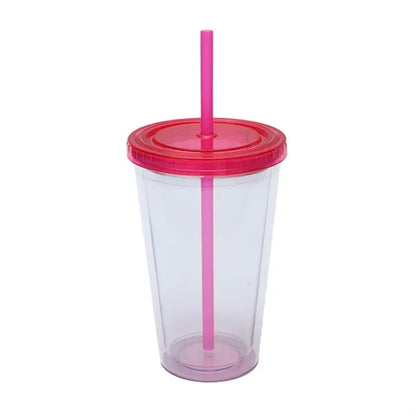 16OZ Classic Transparent Insulated Double Wall Tumbler Cup
